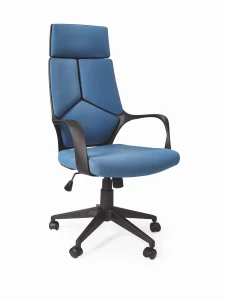 Halmar VOYAGER fotel gabinetowy czarny / niebieski