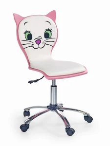Halmar KITTY 2 fotel młodzieżowy biało-różowy