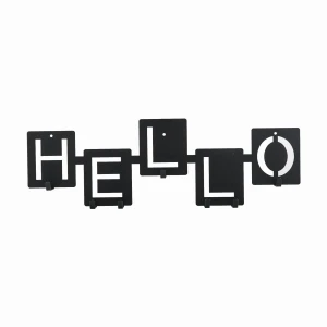Intesi Wieszak ścienny Hello czarny
