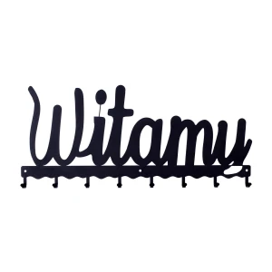 Intesi Wieszak ścienny Witamy czarny