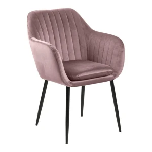 ACTONA Krzesło Emilia Velvet dusty rose/black