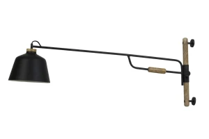 Light&Living Kinkiet Banu czarny drewno