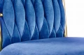 Halmar K436 krzesło granatowy/złoty