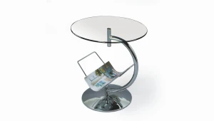Halmar ALMA ława chrom szkło czyste