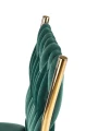 Halmar K436 krzesło ciemny zielony/złoty