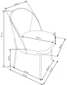 Halmar K451 krzesło popielaty/jasny orzech