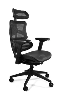Unique ERGOTECH czarny fotel biurowy