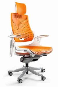Unique WAU biały stelaż / mango elastomer fotel biurowy