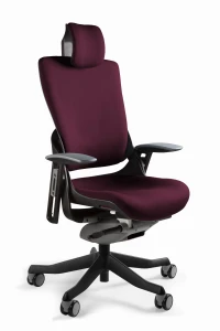 Unique WAU 2 czarny stelaż / burgundy tkanina fotel biurowy