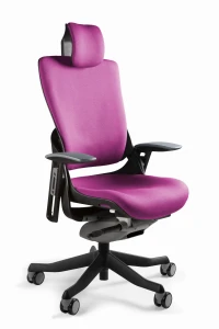 Unique WAU 2 czarny stelaż / magenta tkanina fotel biurowy