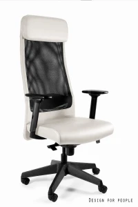 Unique ARES SOFT PU biały fotel gabinetowy