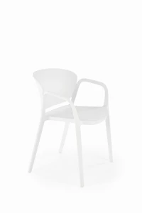 Halmar K491 krzesło plastik biały