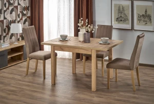 Halmar TIAGO KWADRAT stół rozkładany 90-125/90 blat: dąb craft; nogi: dąb craft