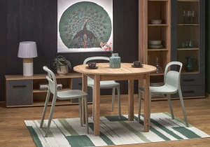 Halmar RINGO stół kolor blat dąb craft; nogi - dąb craft (102-142x102x76 cm)