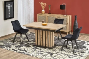 Halmar LAMELLO stół rozkładany 130-180/80 cm dąb artisan/czarny