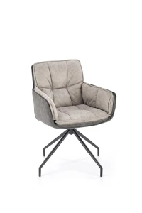 Halmar K523 krzesło popielaty / ciemny popiel