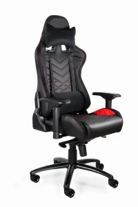 Unique DYNAMIQ V3 czarny / czerwony fotel gamingowy
