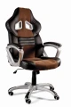 Unique DYNAMIQ V15 czarny / brązowy fotel gamingowy