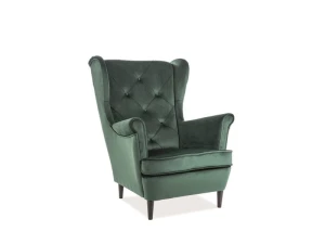 Signal Fotel Lady Velvet Zielony Bluvel 78 / Wenge