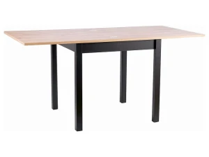 Signal Stół Flip Dąb Artisan / Czarny 80(160)X80