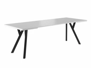 Signal Stół Merlin Biały Mat / Czarny 90(240)X90