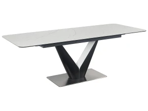 Signal Stół Canyon Ceramic Biały Marmur/Czarny Mat 160(220)X90