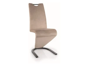 Signal Krzesło H090 Velvet Czarny Stelaż / Ciemny Beż Bluvel 40