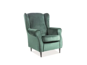Signal Fotel Baron Velvet Zielony Bluvel 78 / Wenge