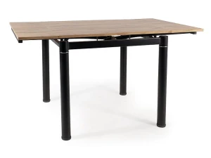 Signal Stół Gd082 Dąb Artisan/Czarny Mat 80(131)X80