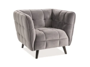 Signal Fotel Castello 1 Velvet Granatowy Bluvel 86 / Wenge