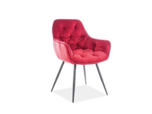Signal Krzesło Cherry Velvet Czarny Stelaż/Bordo Bluvel 59