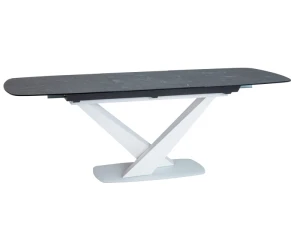 Signal Stół Cassino Ii Ceramic Grafit Marmur / Biały Mat 160(220)X90