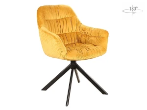 Signal Krzesło Astoria Velvet Czarny Stelaż / Curry Bluvel 68