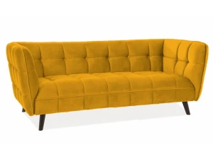Signal Sofa Castello 3 Velvet Curry Bluvel 68 / Wenge