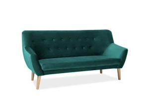 Signal Sofa Nordic 3 Velvet Kolor Zielony Tapicerka Bluvel 78 / Buk