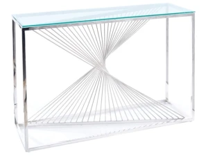 Signal Konsolka Flame C Transparentny/Srebrny 120X40
