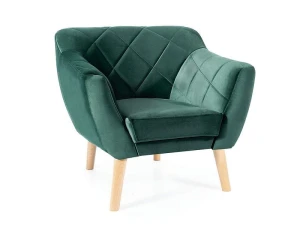 Signal Fotel Karo 1 Velvet Zielony Bluvel 78 / Buk