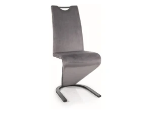 Signal Krzesło H090 Velvet Czarny Stelaż / Szary Bluvel 14