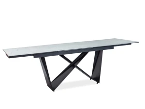 Signal Stół Cavalli Ii Ceramic Biały Marmur / Czarny Mat 160(240)X90
