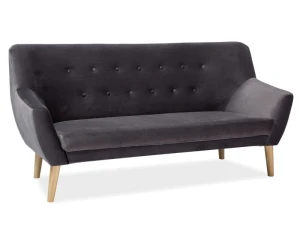 Signal Sofa Nordic 3 Velvet Kolor Szary Tapicerka Bluvel 14 / Buk