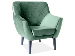 Signal Fotel Kier 1 Velvet Kolor Zielony Bluvel 78 / Wenge