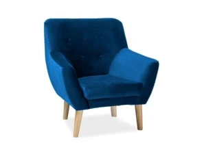 Signal Fotel Nordic 1 Velvet Kolor Granat Tapicerka Bluvel 86 / Buk