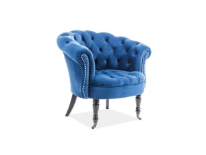 Signal Fotel Philips Velvet Granatowy Bluvel 86
