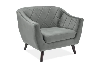 Signal Fotel Molly 1 Velvet Szary Bluvel 14 / Wenge