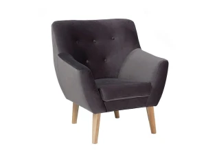 Signal Fotel Nordic 1 Velvet Kolor Szary Tapicerka Bluvel 14 / Buk
