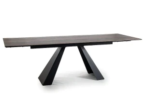 Signal Stół Salvadore  Brąz Efekt Drewna/ Czarny Mat (160-240)X90