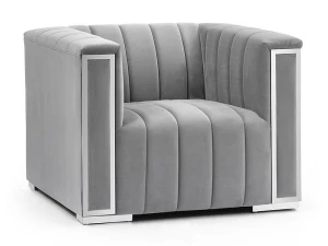 Signal Fotel Vogue 1 Velvet Szary Tap.203/Srebrny