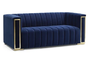 Signal Sofa Vogue 2 Velvet Granatowy Tap.202/Złoty