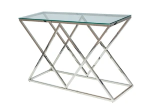 Signal Konsolka Zegna C Transparentny/Srebrny 120X40