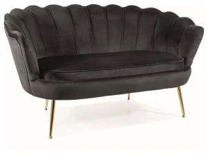Signal Sofa Camellia 2 Velvet Czarny Bluvel 19/Złoty